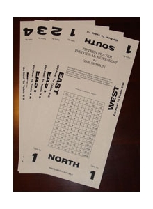 Bridge 15 Players Individual Movement Cards for One Session (white)