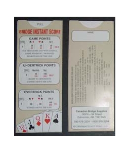 Bridge Instant Sliding Scorer - Rubber Scoring - Bulks Orders