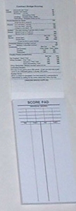 Bridge - Jumbo Contract Bridge Score Pad- 100 Sheets 2 Rubber- 3"X6"