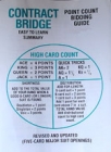 
Pamphlet- Contract Bridge Easy Learn Point Count Bidding Guide
