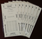 
Laminated Howell Movement Cards for 7 + 8 Tables
