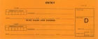 
Entry Forms - Tournament - Pairs - Letter D - Orange - 1000
