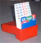 
Bridge Bidding Boxes- Bid Buddy - Red, 100% Plastic Card Upgrade set of four
