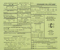 Convention Cards - Form 1240S - Standard Yellow Card - 500 Sheets View for Bulk Discounts