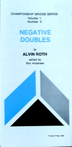 Pamphlet - Cbs #05 - Negative Doubles - Alvin Roth