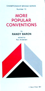 Pamphlet - Cbs #13 - More Popular Conventions - Randy Baron