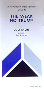 Pamphlet - Cbs #19 - the Weak No Trump - Judi Radin