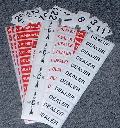 Relabelling Kit for a Set of 36 Duplicate Boards - Bridge