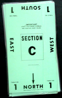 Table Number Cards - (3 Mil) #1-10 - Green (A.K.A Table Marker Cards)