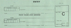 Entry Forms - Tournament - Pairs - Letter C - Green - 1000