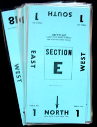 Table Number Cards - (3 Mil) #1-18 - Blue (A.K.A Table Marker Cards)