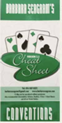 Barbara Seagram's Revised Cheat Sheet Pamphlet Conventions