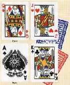 Bridge Or Poker- Cut Out Of 4 Cards- 18" High