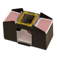 Card shuffler 4 deck electric battery powered