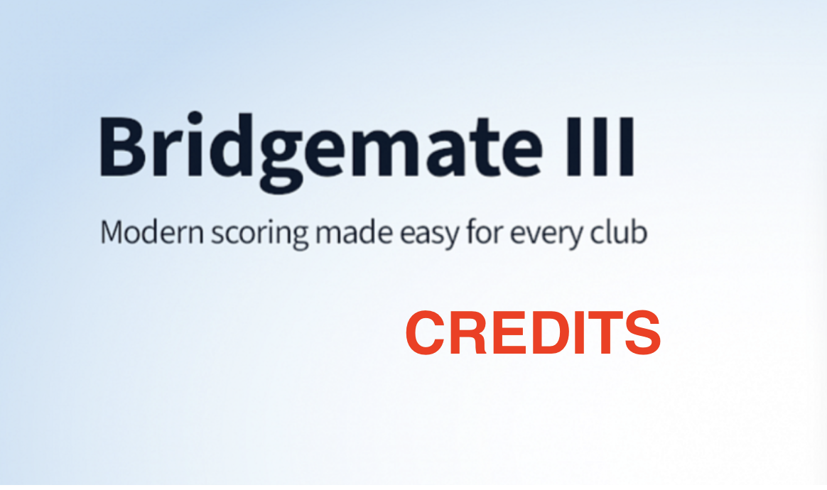 Bridgemate Credits