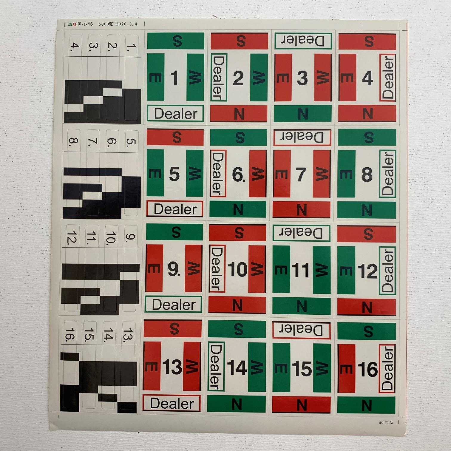 Flemming Replacement Stickers for Duplicate Boards 1-16