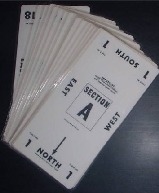 Table Number Cards - (10 Mil) #1-18 - White (A.K.A Table Marker Cards)