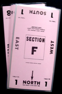 Table Number Cards - (3 Mil) #1-18 - Pink (A.K.A Table Marker Cards)