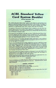 Standard Yellow Card Booklet