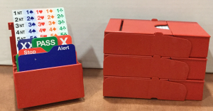 Bridge Bidding Boxes - Bid Buddy by Jannersten - Red set of four