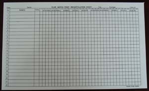 Bridge Recapitulation Sheet 33 Boards- Pad 50 - Form A33