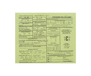 Convention Cards - Form 1240S - Standard Yellow Card - 500 Sheets View for Bulk Discounts