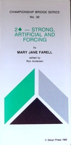 Pamphlet - Cbs #32 - 2 Club Strong, Artificial And Forcing - Mary Jane Farell