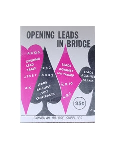 Pamphlets - Opening Leads in Bridge - Tom Smith