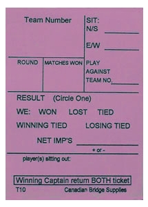 Swiss Team Assignment And Reporting Slips Form T10 (250 Sheets) - Pink