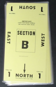 Table Number Cards - (3 Mil) #1-18 Yellow (A.K.A Table Marker Cards)