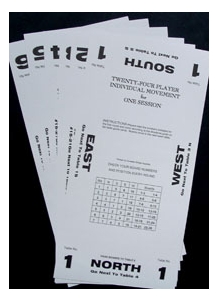 Bridge 24 Player Individual Movement Cards for One Session (Grey) (Needs audit in 2025)