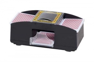 Card shuffler 2 deck electric battery powered