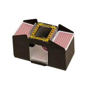 Card shuffler 4 deck electric battery powered