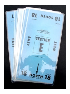 Table Number Cards - (10 Mil) #1-18 - Blue (A.K.A Table Marker Cards)