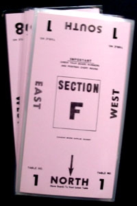 Table Number Cards - (3 Mil) #1-18 - Pink (A.K.A Table Marker Cards)