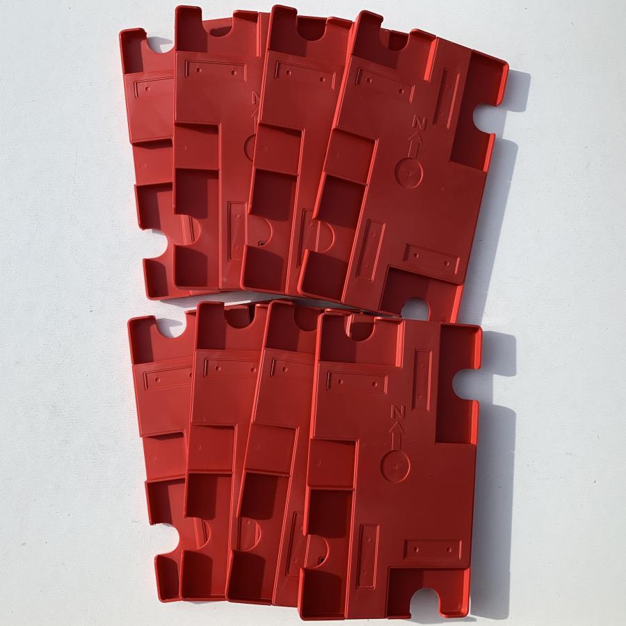 Jannersten - Rectangle Duplicate Boards Set of 8 Red