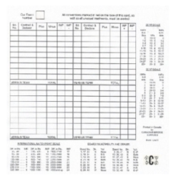 Convention Cards - Form 1240T - Team  - 250 Sheets