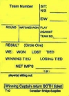 Swiss Team Assignment And Reporting Slips Form T10 (250 Sheets) - Yellow
