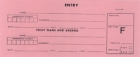 Entry Forms - Tournament - Pairs - Letter F - Pink - 1000